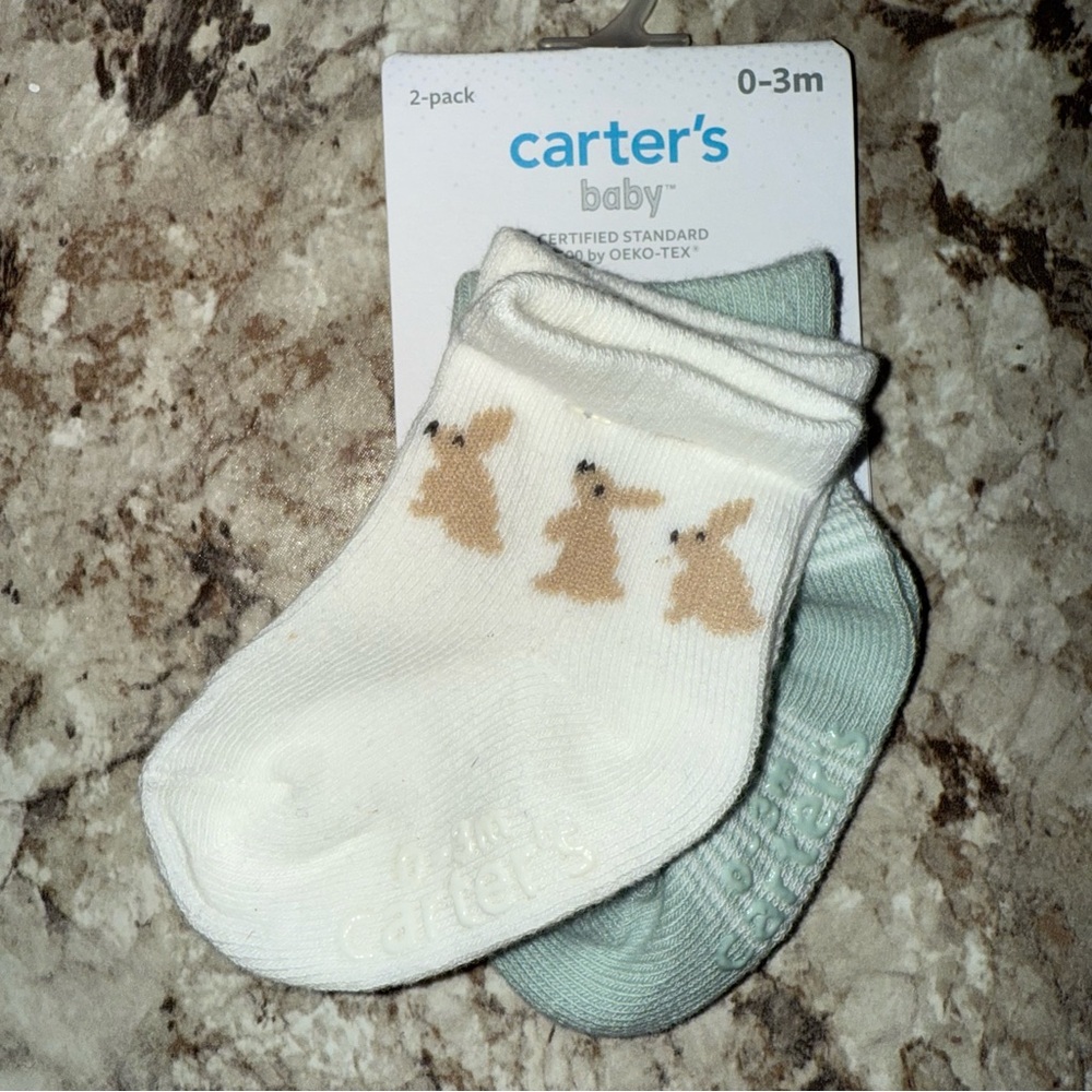 Baby Socks - White and Mint NWT